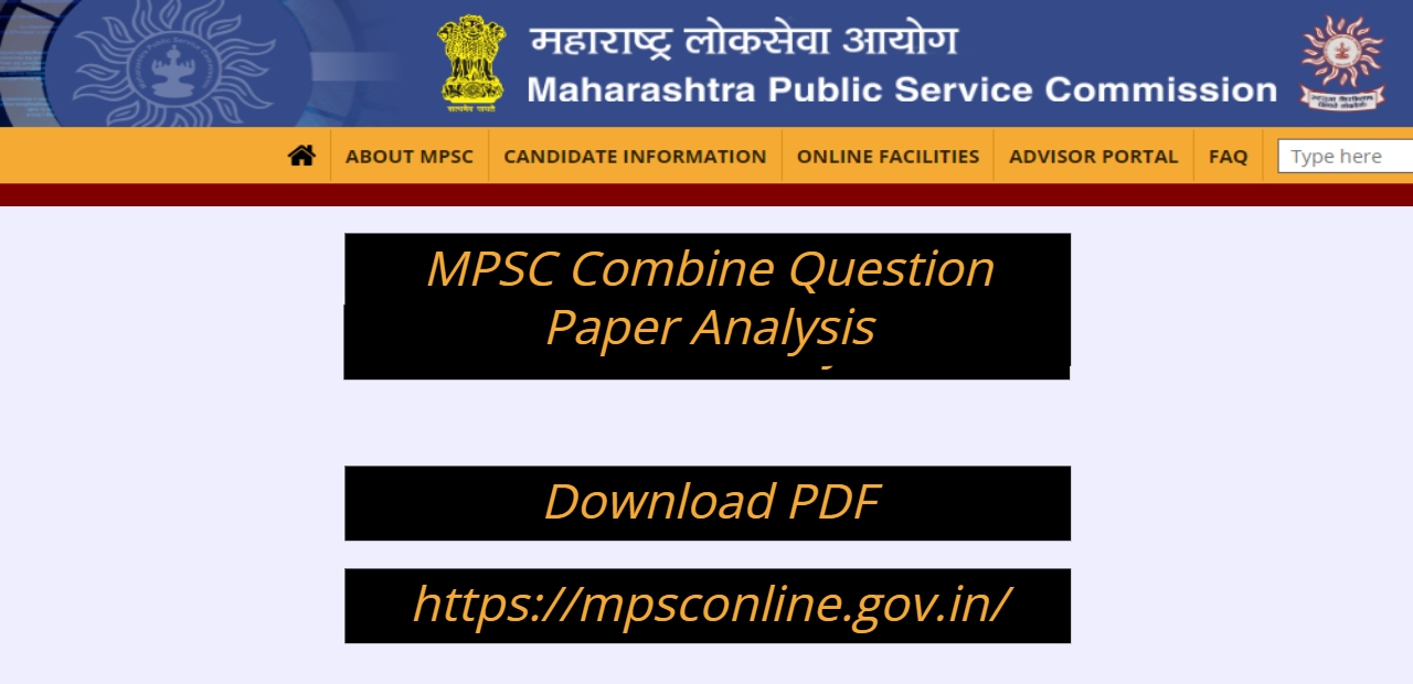 MPSC Combine Question Paper Analysis