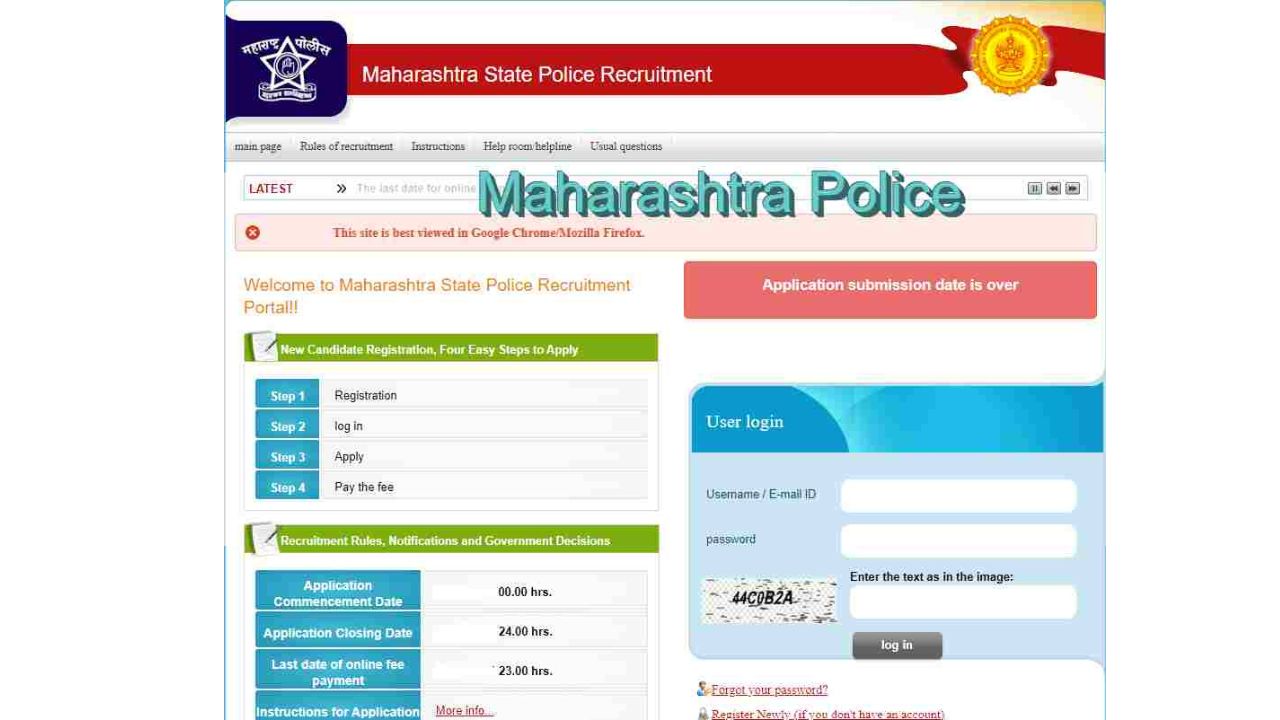 Maha Police Constable Hall Ticket 2024