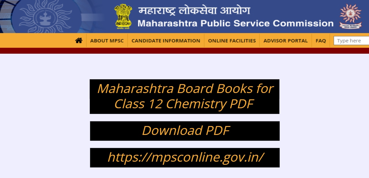 Maharashtra Board Books for Class 12 Chemistry PDF