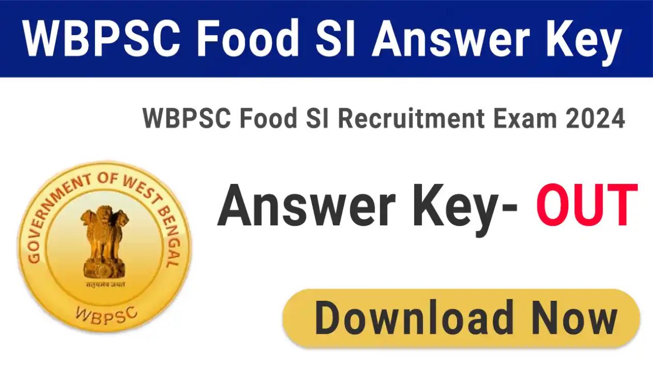 WBPSC Food SI Result 2024 Answer Key