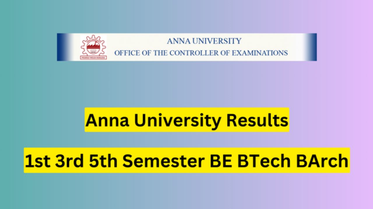 Anna University Results 2024 - How To Check The Anna University Result 2024?