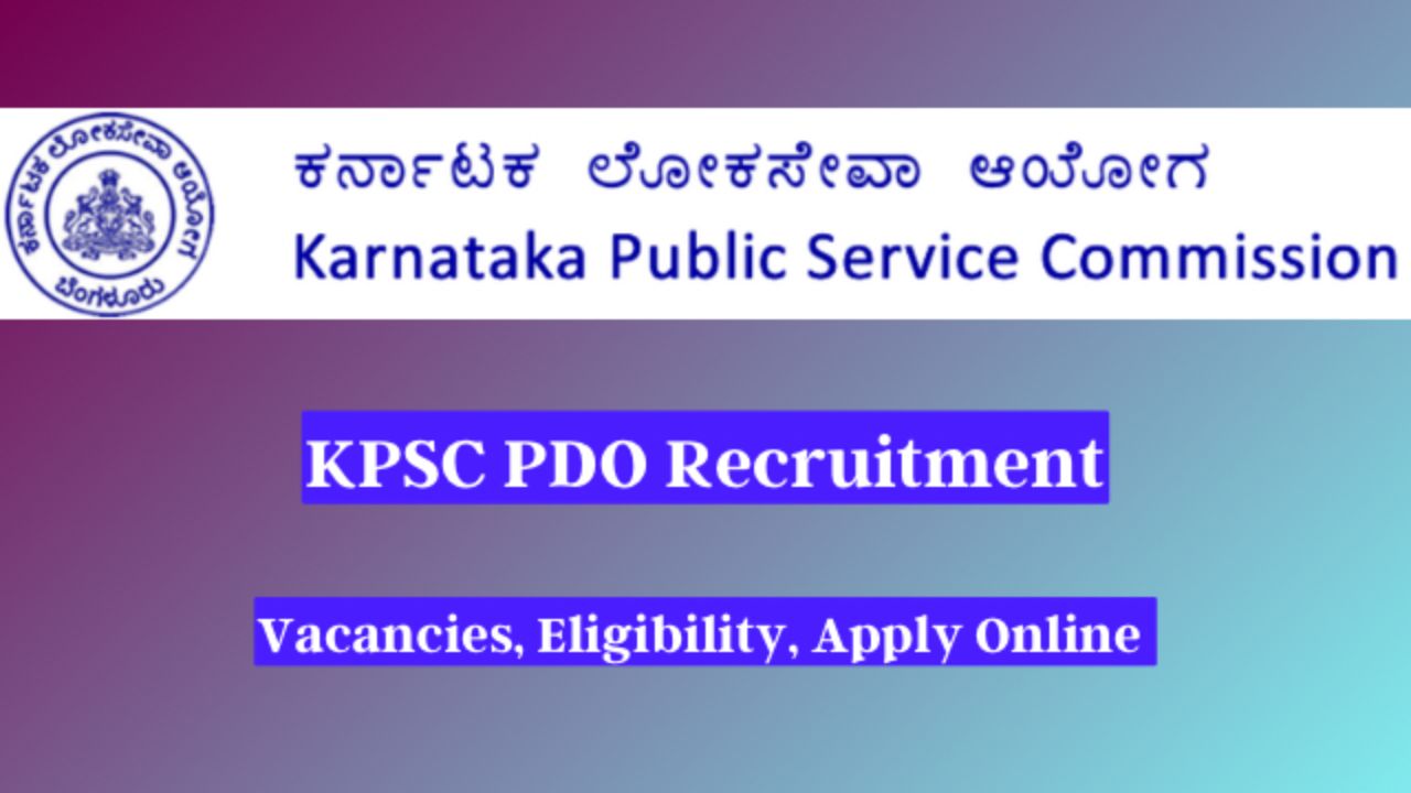 PDO Recruitment 2024 - KPSC PDO Hall Ticket 2024