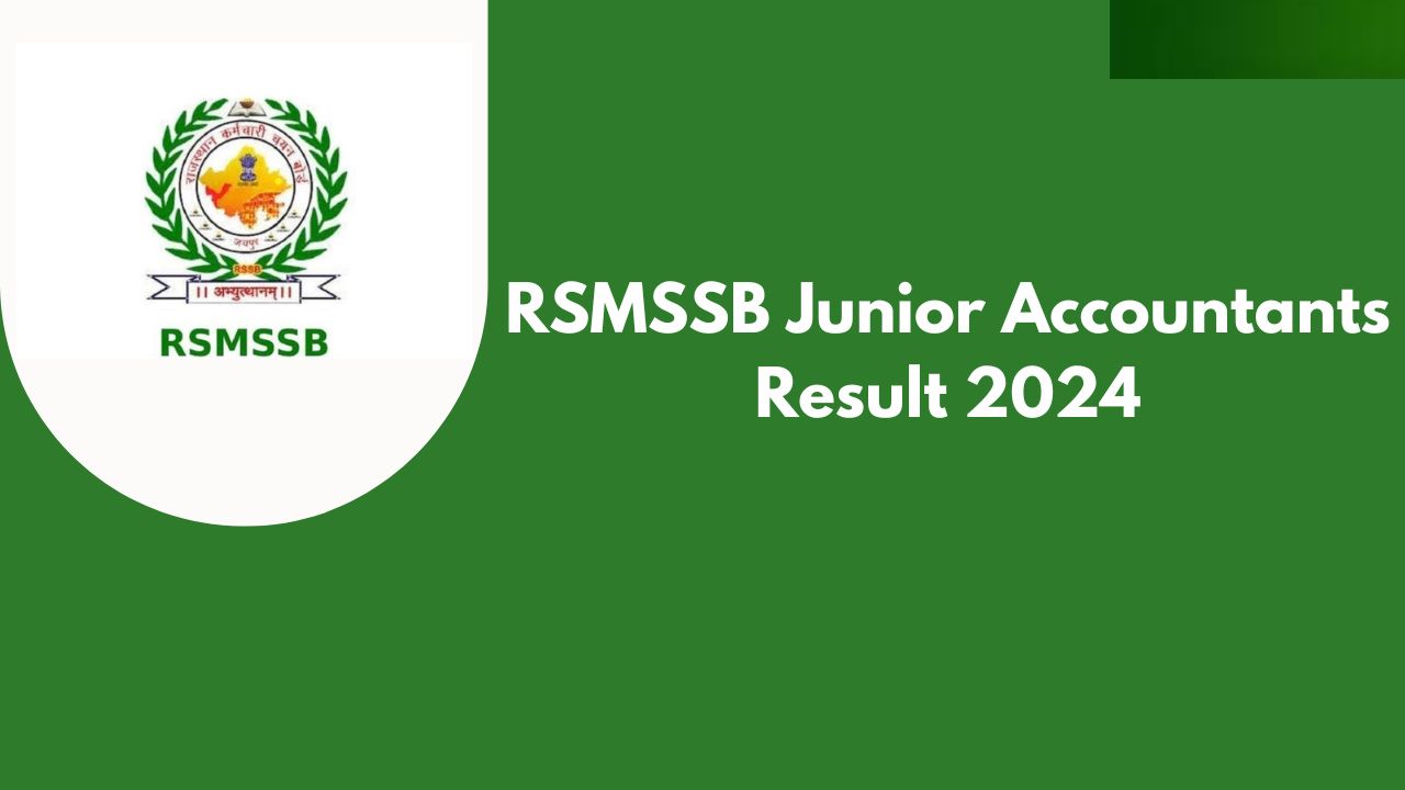 RSMSSB Junior Accountant Result 2024