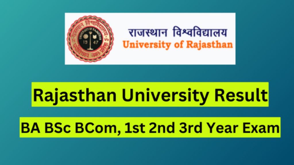 Rajasthan University BA 2nd Year Result 2024 How To Check Rajasthan