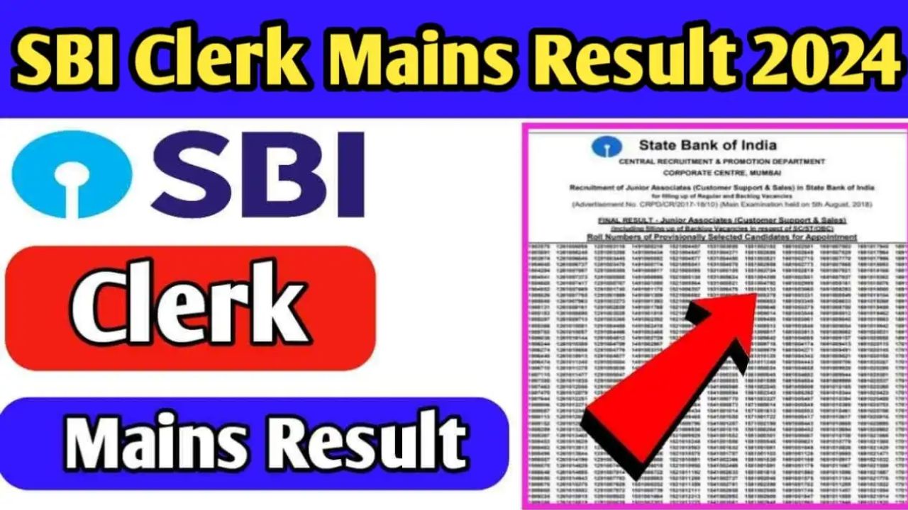 SBI Clerk Mains Result 2024 Download Link - How To Check SBI Clerk Mains Result?